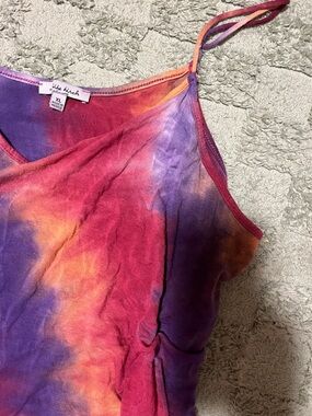 white birch Tie-Dye Spaghetti Strap Camisole - Pink, Purple, Orange